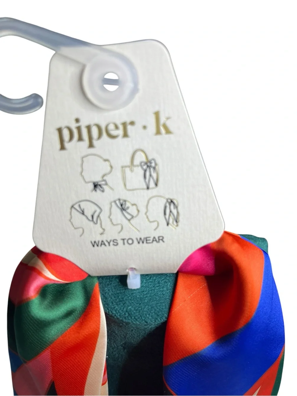 piper•k Red & Blue Printed Scarf